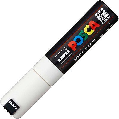 Caneta Chisel Shaped Posca 8k Branca - Uni