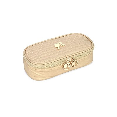 Estojo Simples Barbie Ouro - Luxcel