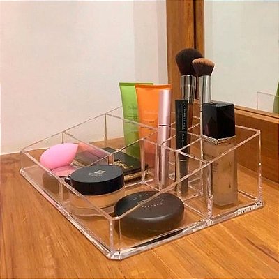Organizador Acrilico 10x33cm Maquiagem - Dmais