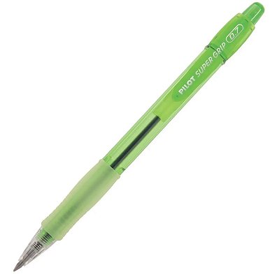 Caneta Esf 0,7mm Super Grip Retratil Verde - Pilot