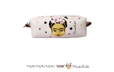 Necessaire Peq Estampa Frida Kahlo Rosa - Logo