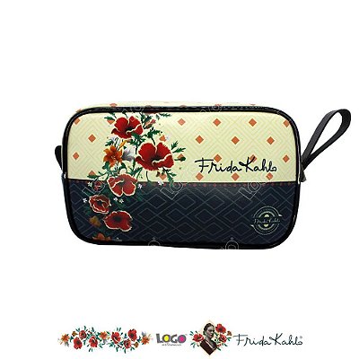 Necessaire Vivo Estampa Frida Kahlo Amarelo - Logo
