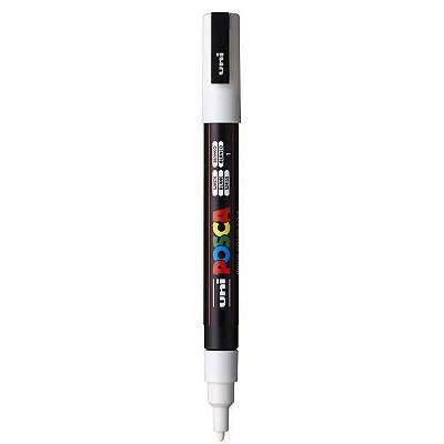 Caneta Bulled Shaped Posca 3m Branco - Uni