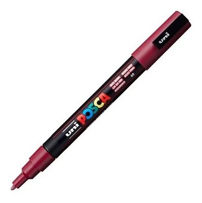 Caneta Bulled Shaped Posca 3m Verm Vinho - Uni