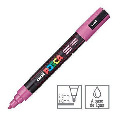 Caneta Bulled Shaped Posca 5m Framboesa - Uni