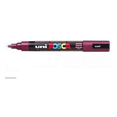 Caneta Bulled Shaped Posca 5m Vermelho Vinho - Uni