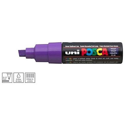 Caneta Chisel Shaped Posca 8k Violeta - Uni