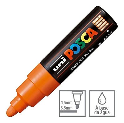 Caneta Bulled Shaped Posca 7m Laranja - Uni