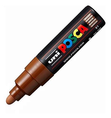 Caneta Bulled Shaped Posca 7m Marrom - Uni