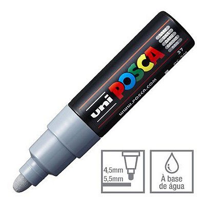 Caneta Bulled Shaped Posca 7m Cinza - Uni