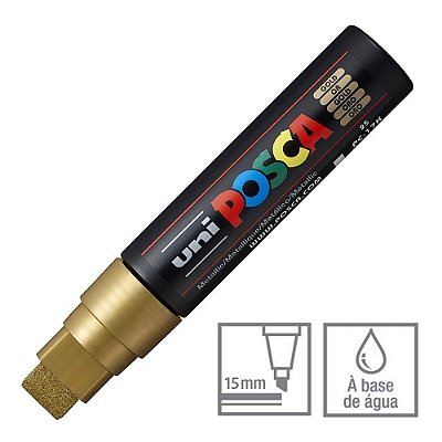 Caneta Bulled Shaped Posca 17k Ouro - Uni Ball