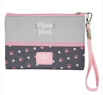 Necessaire Carteira Flat Meow Power - Zona