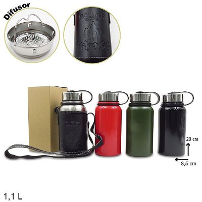 Garrafa Inox 600ml C/bolsa Sortido - Wclassic