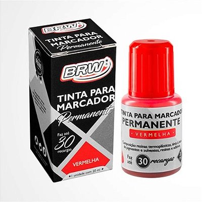 Tinta Para Marcador Permanente Vermelho - Brw