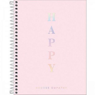 Caderno Esp Cp Coleg 10m 160f Happy Rosa - Tilibra
