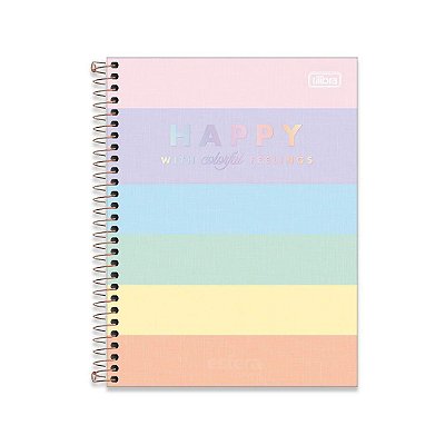 Caderno Esp Cpp Colleg 1m 80f Happy Cr - Tilibra