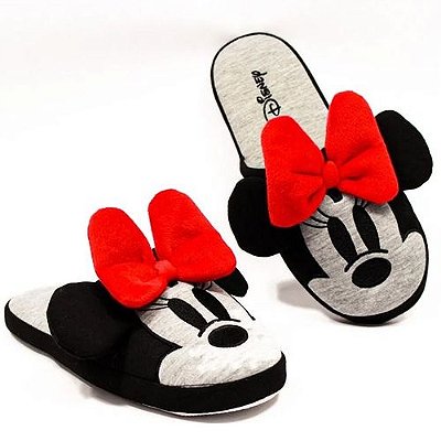 Chinelo De Quarto Feminino Minnie Lacinho P - Zona