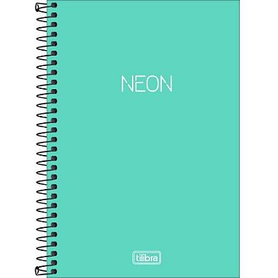 Caderneta Esp Cp 1/8 80f Neon Turquesa - Tilibra