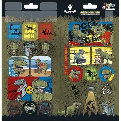 Adesivo Decorado Duplo Raptor - Tilibra