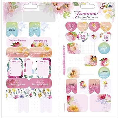 Adesivo Decorado Duplo Feminine - Tilibra
