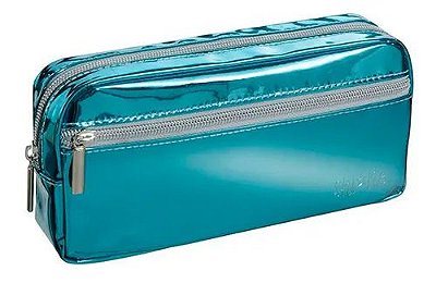 Estojo Simples C/bolso Shine Azul - Foroni