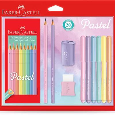 Kit Escolar Tons Pastel - Faber