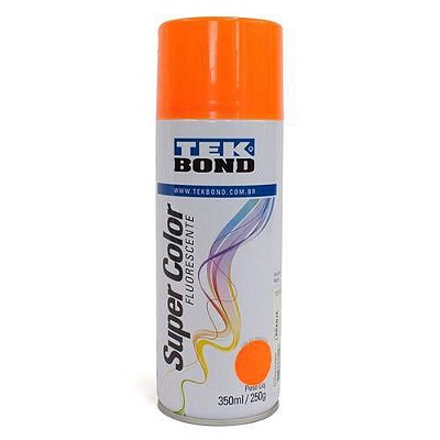 Tinta Spray 350ml Supercolor Fluor Laranja-tekbond