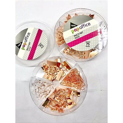 Kit 75 Pecas Multi Pop Office Rose - Tris