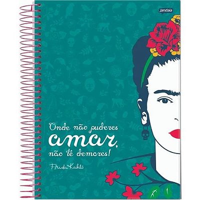 Caderno Esp 1/8 Cd 80f Frida Kahlo - Jandaia