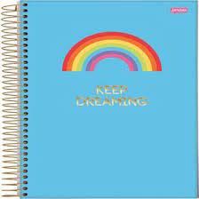 Caderno Esp Univ Cd 1m 80f Flower Power - Jandaia