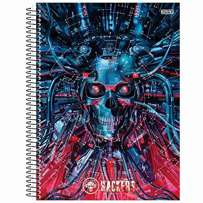 Caderno Esp Univ Cd 15m 240f Hackers - Sd