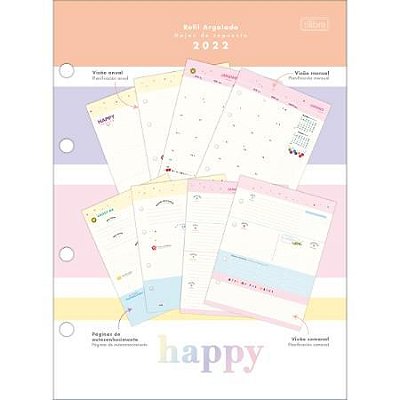Refil Agenda Planner Arg S/l Happy M - Tilibra