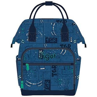 Mochila Maternidade G Tigor Painting Azul- Pacific