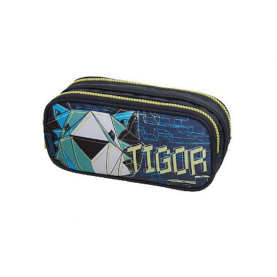Estojo Duplo Tigor T.tigre Xp Azul - Pacific