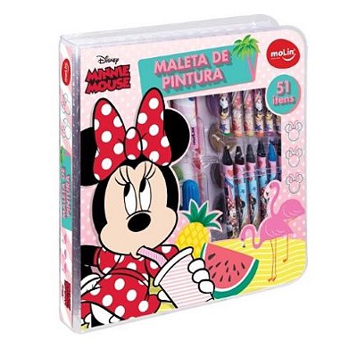 Maleta De Pintura C/51 Itens Sq Minnie - Molin