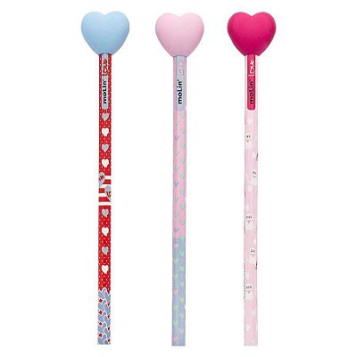 Lapis Preto Hb Top Coracao - Molin