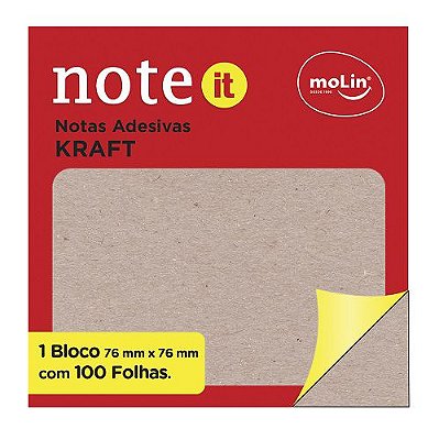 Bloco Notas Adesivas 100f Kraft- Molin