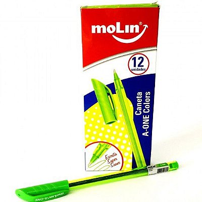 Caneta Esf 0,7mm A-one Colors Fine Verde Cla-molin