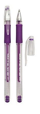 Caneta Gel 0,7mm Grip Neon Violeta Pura - Molin