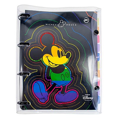 Caderno Fichario Argolado Univ 192f Mickey Rai-dac