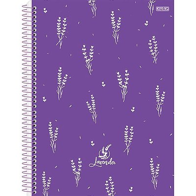 Caderno Esp Coleg Cd 1m 80f Lavender - Sd