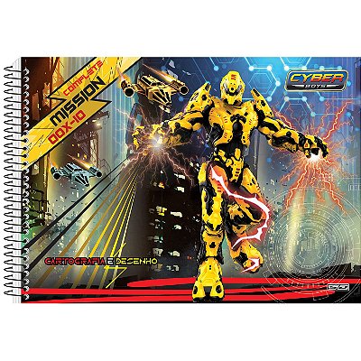 Caderno Esp Cartografia Cd 60f Cyber Boys-sd