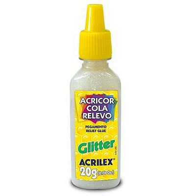 Cola C/glitter N/02 Crystal Relevo - Acrilex