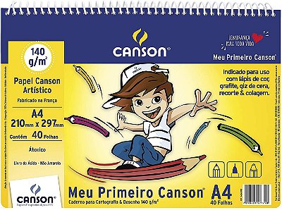 Caderno A4 140g 40f Meu Primeiro Canson - Canson
