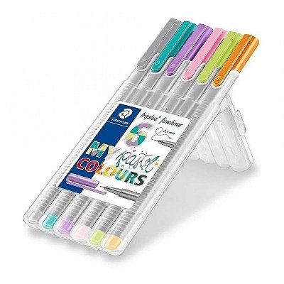 Estojo C/6 Fineliner 0,3mm Trip Pastel - Staedtler