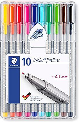 Estojo C/10 Fineliner 0,3mm Triplus - Staedtler