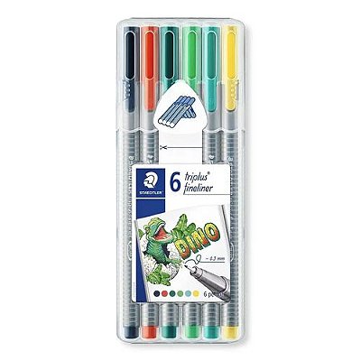 Estojo C/6 Fineliner 0,3mm Trip Dino - Staedtler