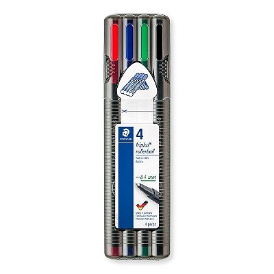 Estojo C/4 Rollerball 0,4mm Triplus - Staedtler