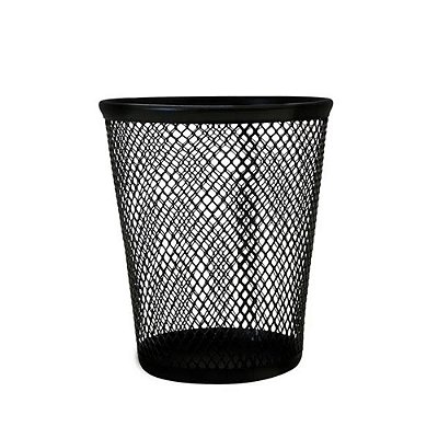 Cesto P/lixo Metal Aramado Preto - Keep