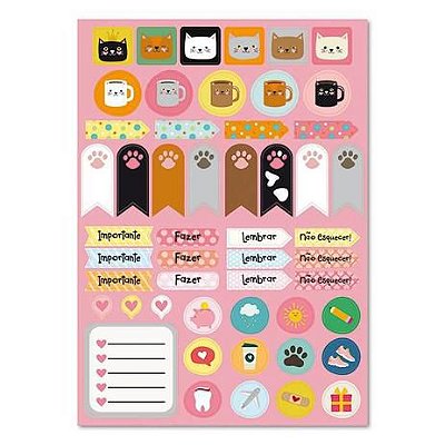 Adesivo Papel 2f Gatos - Me Encanta